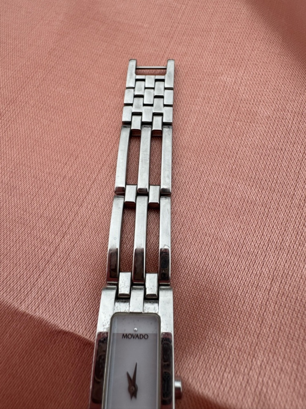 Movado Silver Esperanza Bracelet Watch with White Mother-of-Pearl Dial - Picture 7 of 10